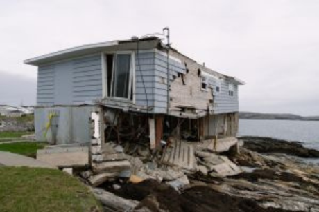 A home that was destroyed in Channel-Port-aux-Basques during Hurricane Fiona.