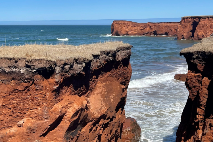 cliffs overlooking the ocean