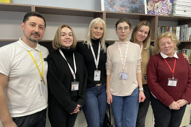Terry with members of the Ukrainian Red Cross Society.