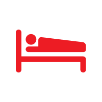 Pillow and cot icon