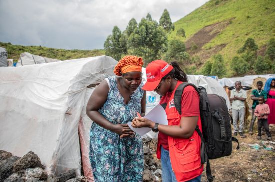 Red Crossers assisting in the eastern part of the Democratic Republic of Congo.