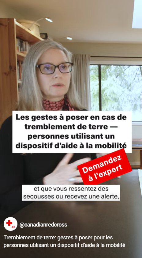 Tremblement de terre : gestes à poser pour les personnes utilisant un dispositif d’aide à la mobilité