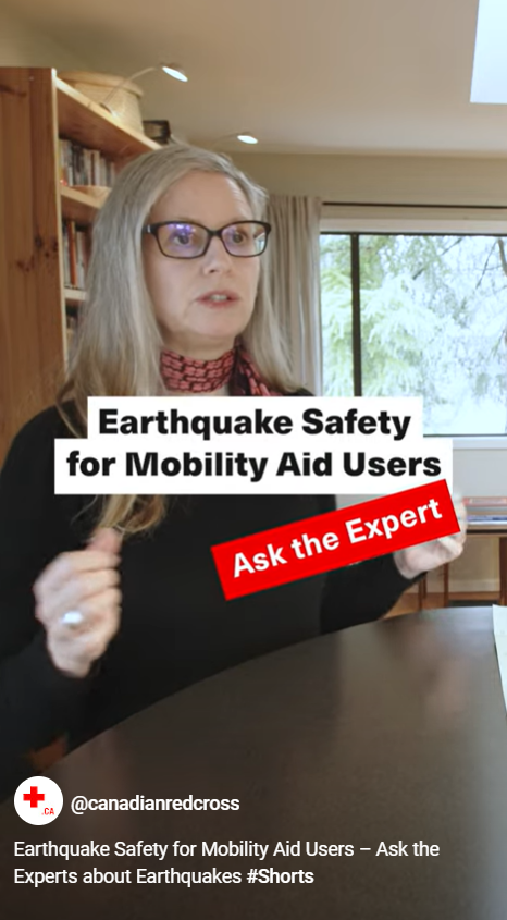 Earthquake Safety for Mobility Aid Users - Ask the Expert about Earthquakes