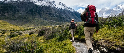 hikers in the mountains