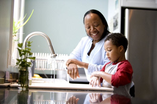 Flu prevention hand washing