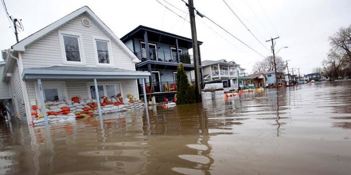 Street and homes flooded after severe thunderstorm